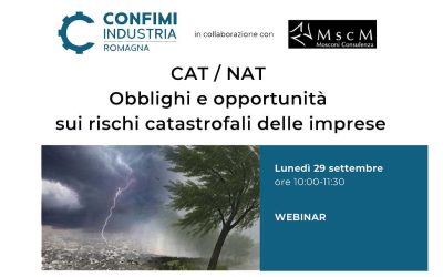 Obblighi e opportunità sui rischi catastrofali delle imprese
